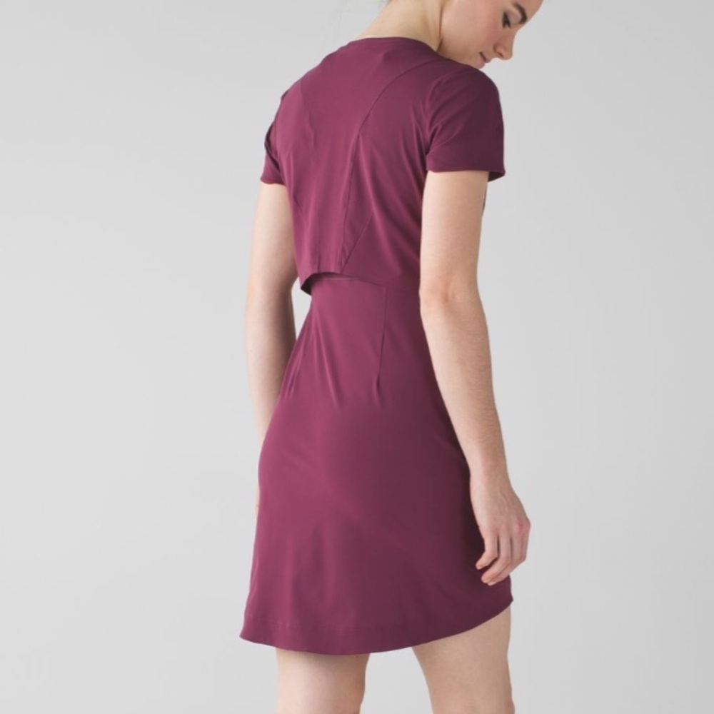 Lululemon &go Endeavor Dress in Red Grape